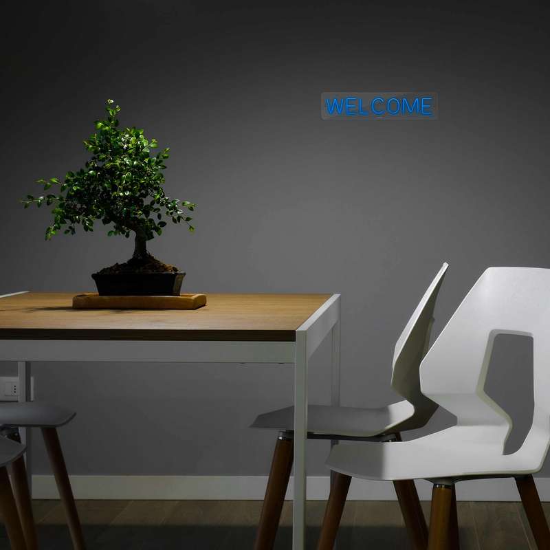 چراغ دیواری نئون دیزاین طرح Welcome_BL