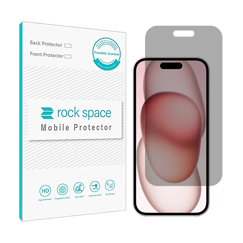 محافظ صفحه نمایش حریم شخصی راک اسپیس مدل HyPRV مناسب برای گوشی موبایل اپل iPhone 15
