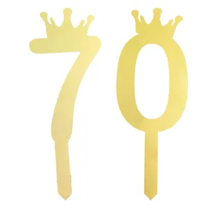 تاپر کیک هانستو مدل عدد 70 کد TPN70 مجموعه 2 عددی