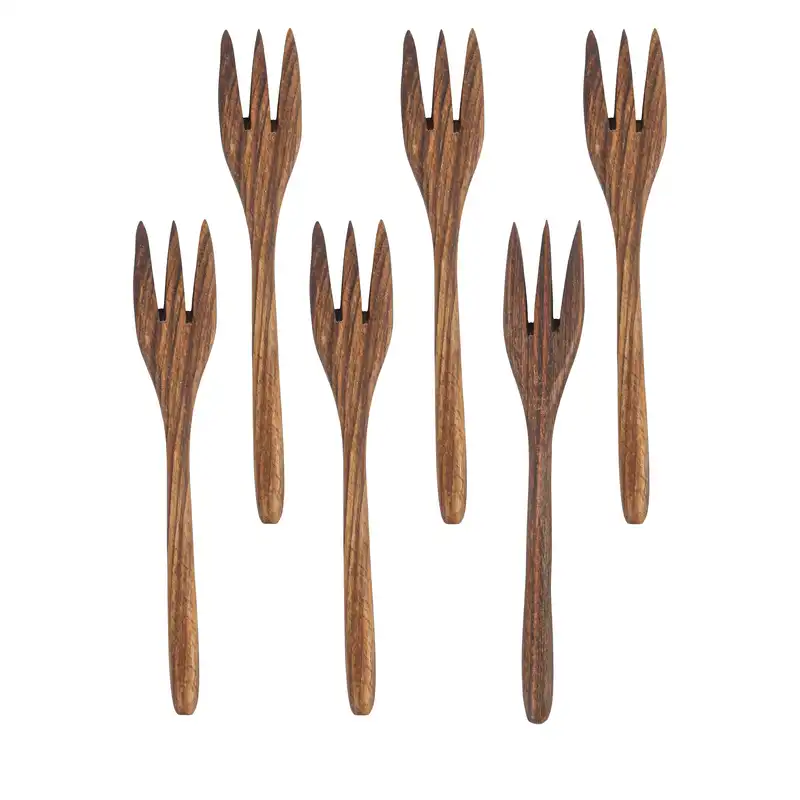 چنگال مدل چوبی کد 01 مجموعه 6عددی