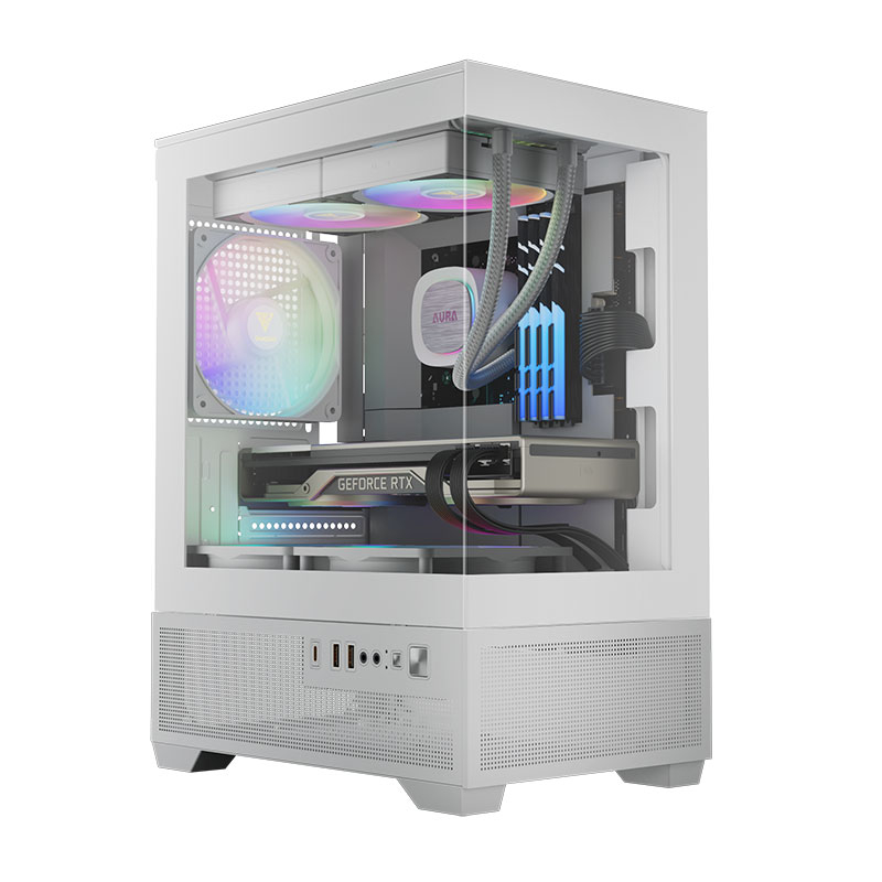 کیس کامپیوتر گیمینگ گیم دیاس مدل AURA GC9M ELITE WH ARGB