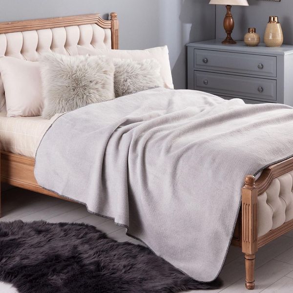 پتو مادام کوکو مدل Etolie-Grey سایز 220x200 سانتی متر