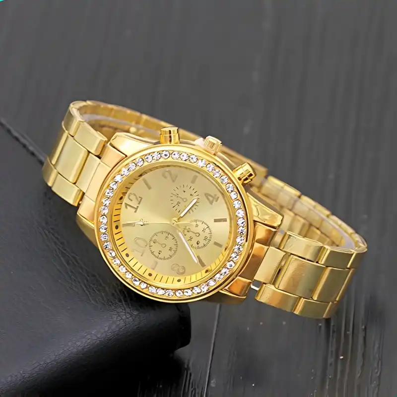 ساعت مچی عقربه ای زنانه مدل تک موتوره بند فلزی کد 1