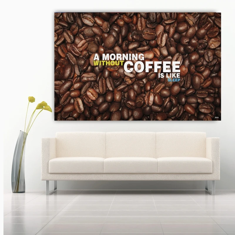 تابلو بوم طرح دانه قهوه caffeeمدل SDB1216