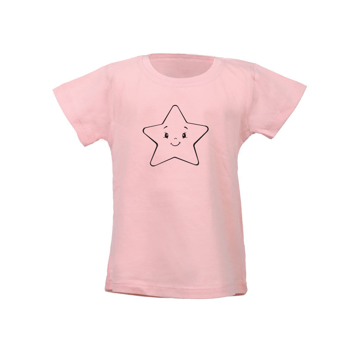 تی شرت آستین کوتاه دخترانه مدل ستاره کد star-p-1