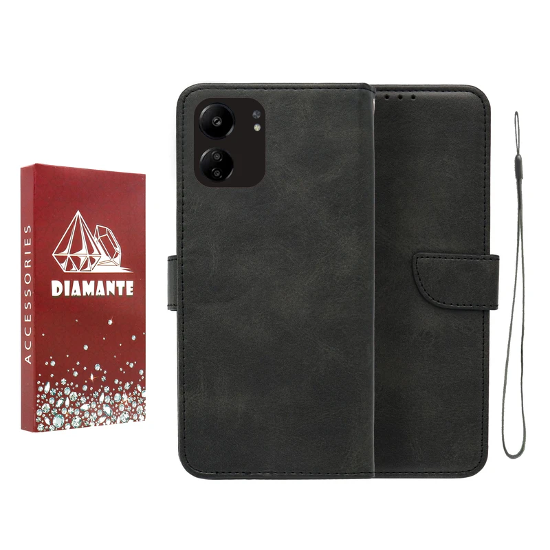 کیف کلاسوری دیامانته مدل Scusa Rd مناسب برای گوشی موبایل شیائومی Poco C65 به همراه بند آویز