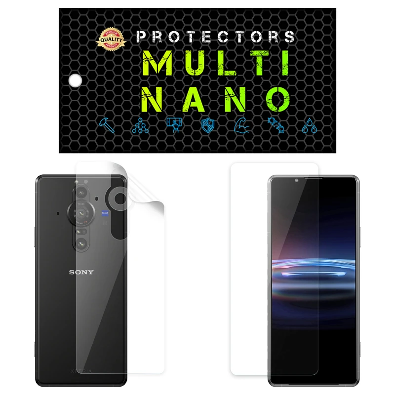 محافظ صفحه نمایش مولتی نانو مدل X-SFT مناسب برای گوشی موبایل سونی Xperia Pro I به همراه محافظ پشت گوشی