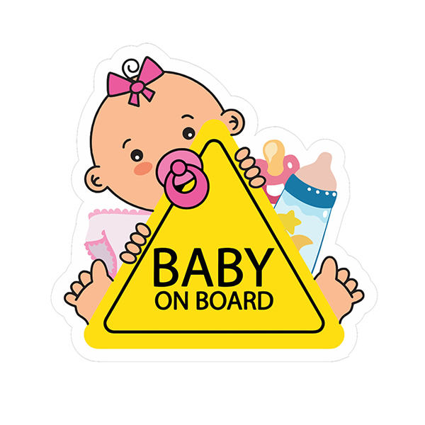 برچسب بدنه خودرو طرح BABY ON BOARD کد 15