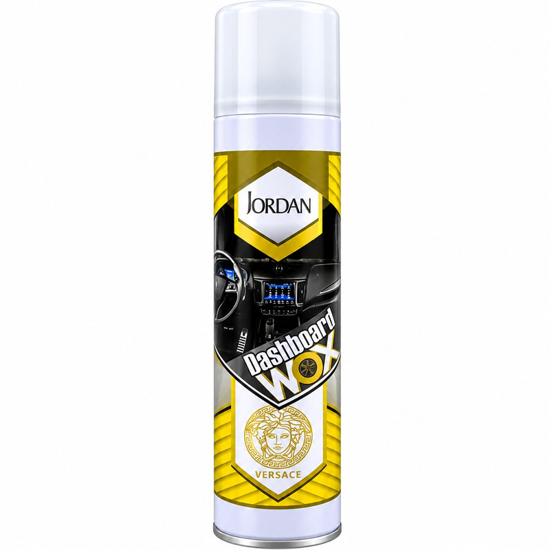 اسپری تمیز کننده داشبورد خودرو جردن مدل VERSACE کد V-5 حجم 300 میلی لیتر
