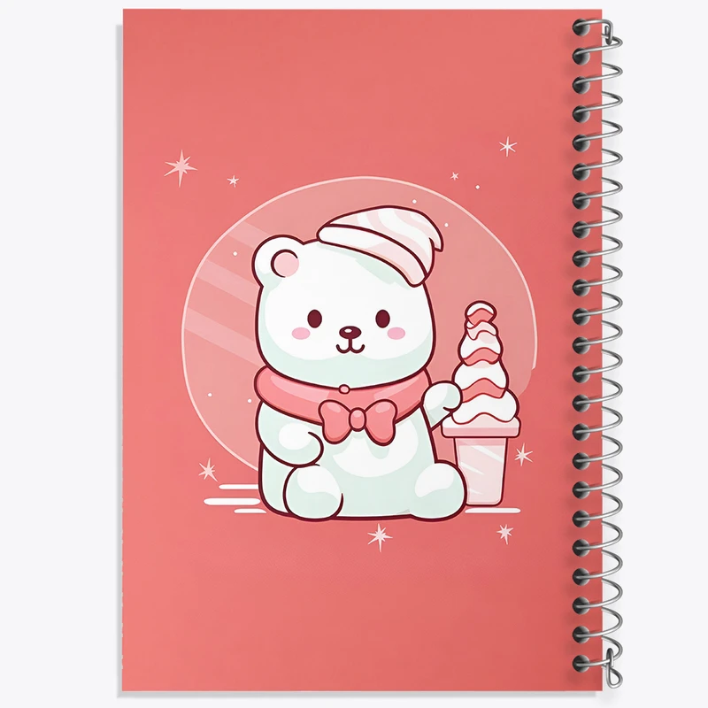 دفتر ژورنال نویسی 50 برگ خندالو مدل نقطه ای طرح خرس کیوت کد F7297