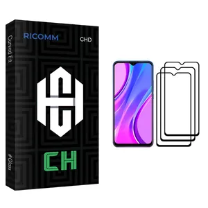 Ricomm CH glass Screen Protector For Xiaomi Redmi 9 Pack Of 3