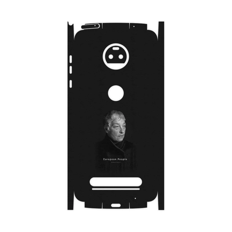 برچسب پوششی ماهوت مدل Portrait of a European Woman-FullSkin مناسب برای گوشی موبایل موتورولا Moto Z2 Force