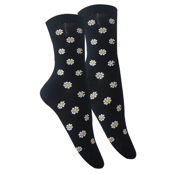 جوراب ساق بلند زنانه تن پوش هنگامه مدل گل بابونه کد BL11 -  - 1