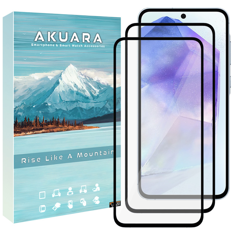 محافظ صفحه نمایش آکوآرا مدل Full AKU مناسب برای گوشی موبایل سامسونگ Galaxy A36 / A56 / S24Fe مجموعه   دو عددی