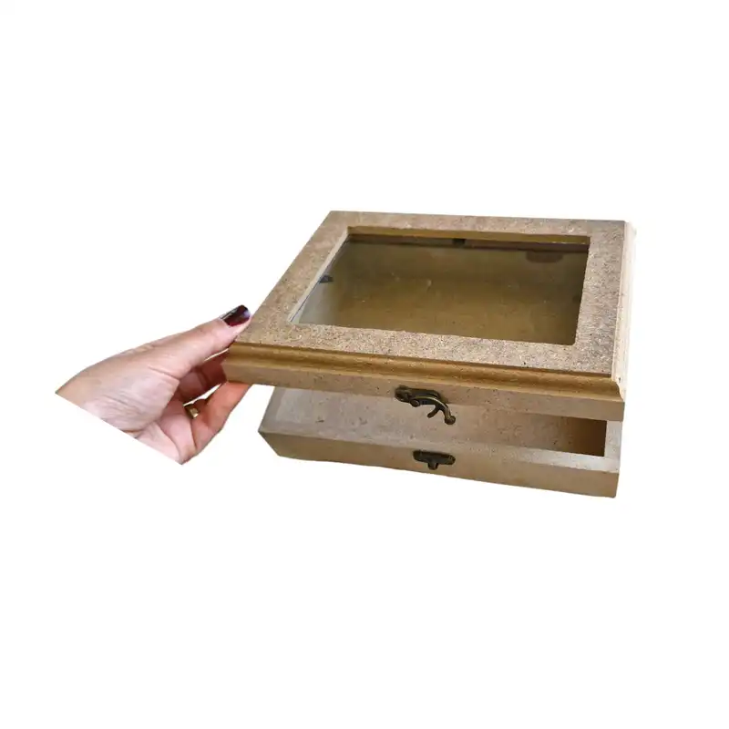 جعبه چوبی مدل خام درب دار