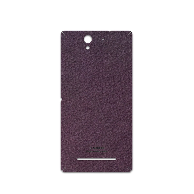 برچسب پوششی ماهوت مدل Purple-Leather مناسب برای گوشی موبایل سونی Xperia C3 Dual