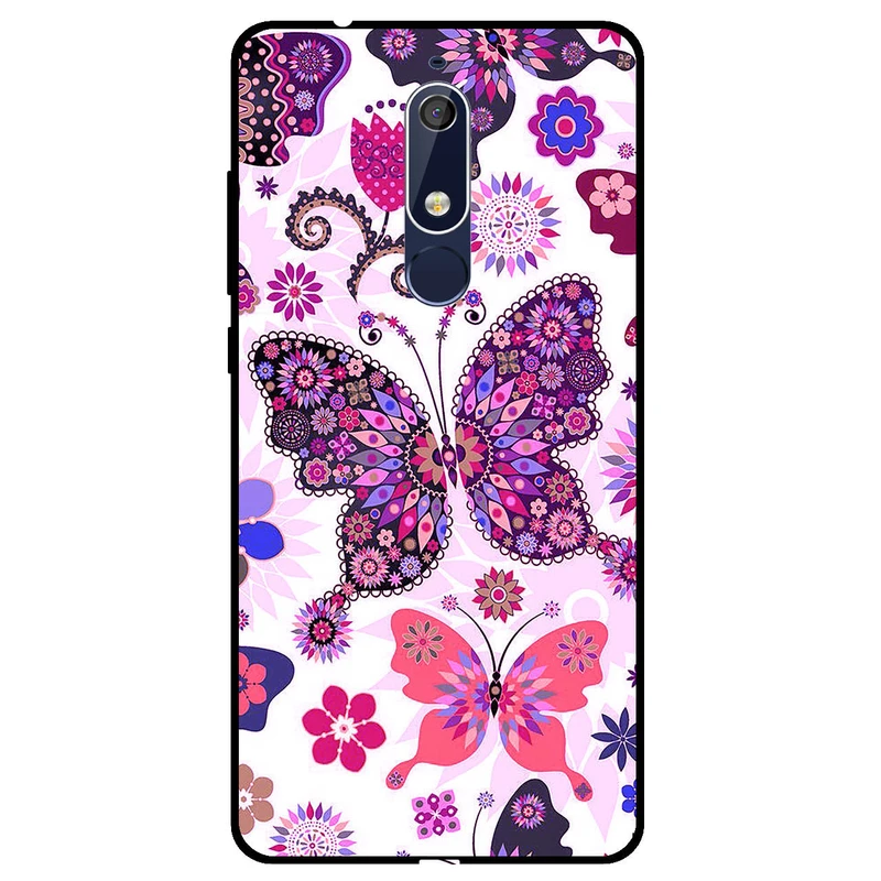 کاور مگافون طرح پروانه مدل 6356 مناسب برای گوشی موبایل نوکیا 5.1      