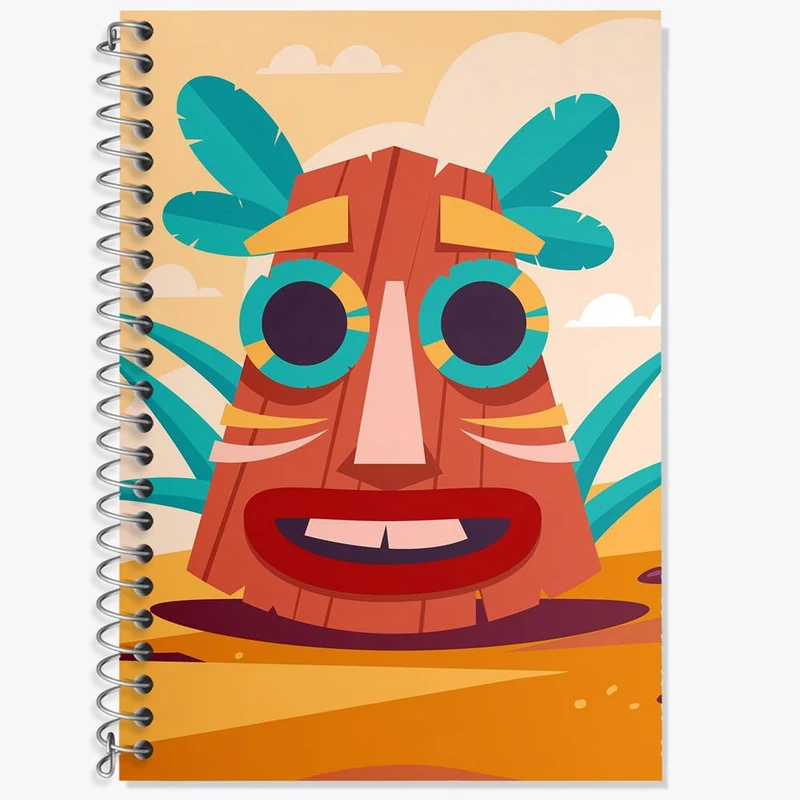 دفتر زبان 50 برگ خندالو مدل دو خط طرح آفریقا Africa کد 29834