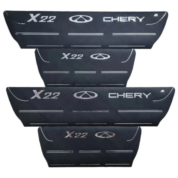 برچسب پارکابی خودرو استیک طرح چرم کد M365 مناسب برای X22 مجموعه 4 عددی