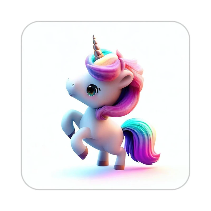 زیر لیوانی کاکتی طرح اسب تک شاخ و یونیکورن مدل mp33284