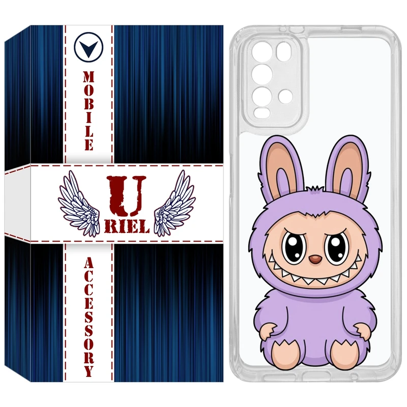 کاور یوریل مدل Clear کد 130 طرح لبوبو Labubu مناسب برای گوشی موبایل شیائومی Redmi 9T / Poco M3