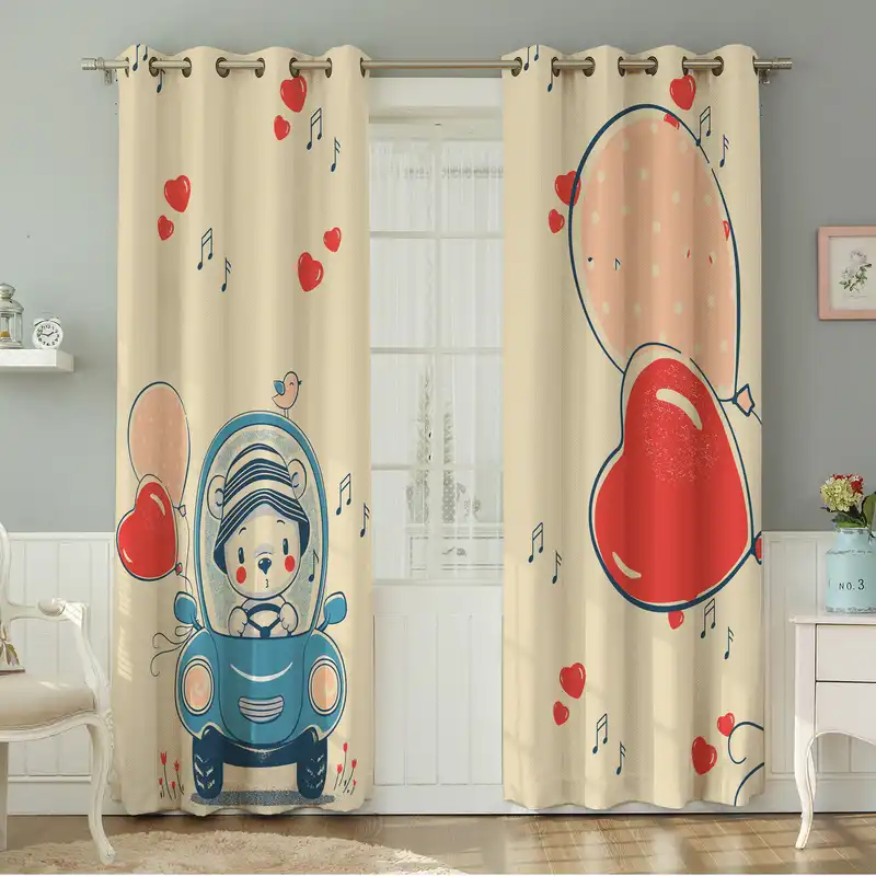 پرده نیروانا طرح کودک مدل مخمل کد 5099سایز 140×280 سانتی متر