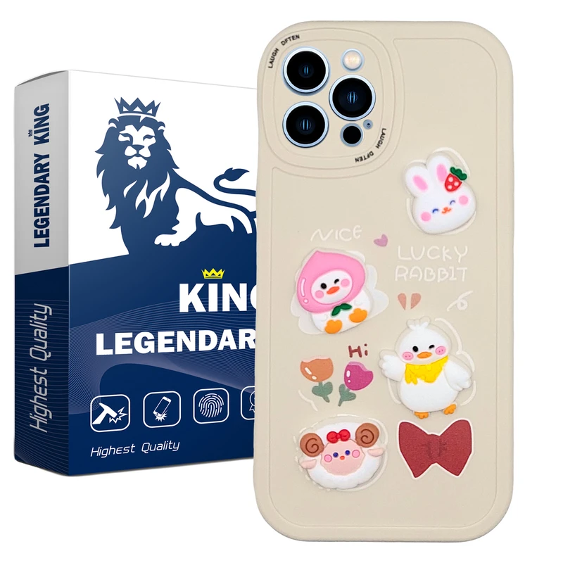  کاور لاین کینگ مدل جوجه و ببعی وخرگوش مناسب برای گوشی موبایل  اپل IPhone 13 pro Max