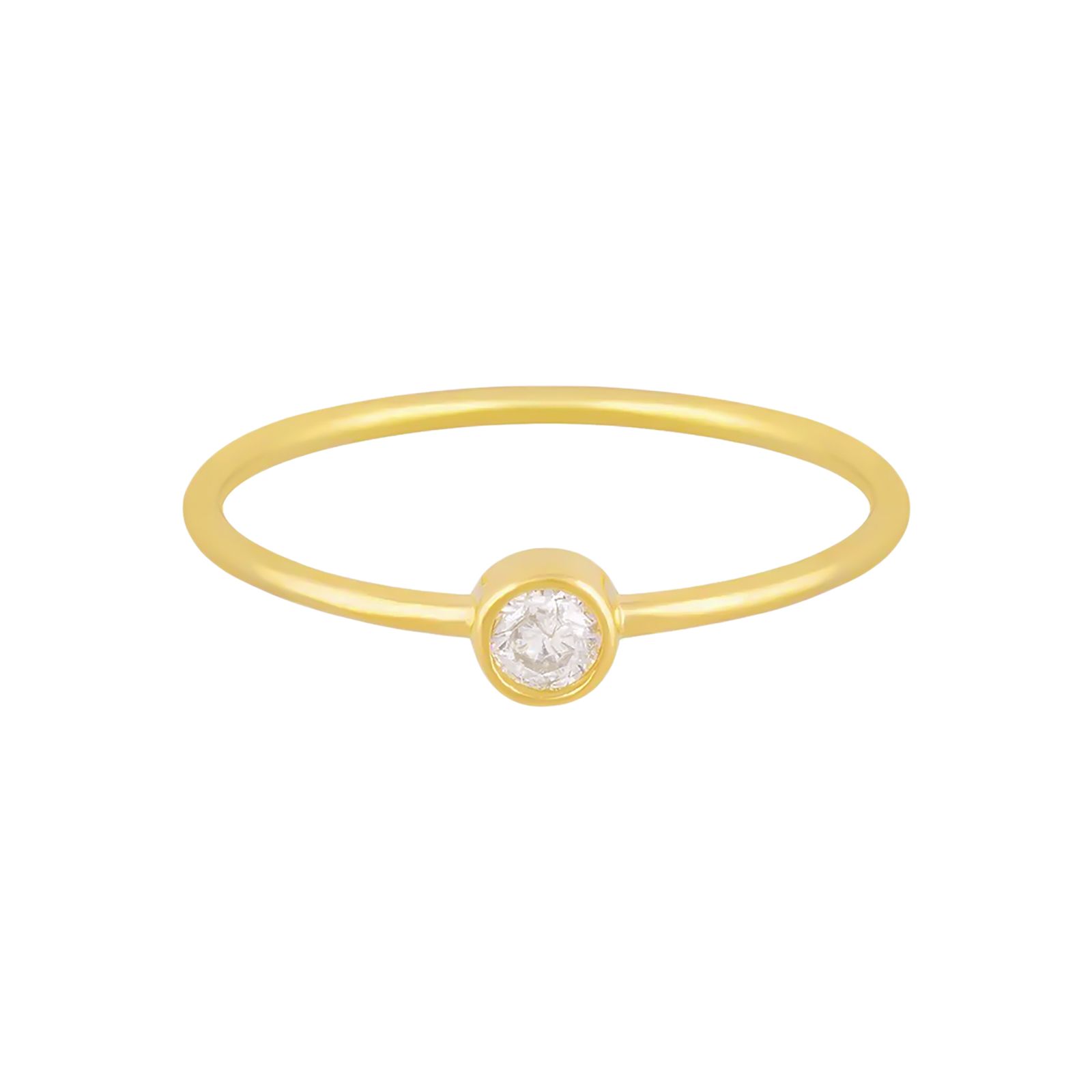 انگشتر طلا 18 عیار زنانه درریس مدل تک نگین رینگ مفتولی سایز 55 - - 1