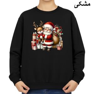 سویشرت زنانه مدل بابانوئل و گوزن کریسمس کد v4 