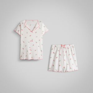 ست تی‌شرت و شلوارک راحتی زنانه پنبه‌ای گل‌دار بلانوت مدل 77359-5