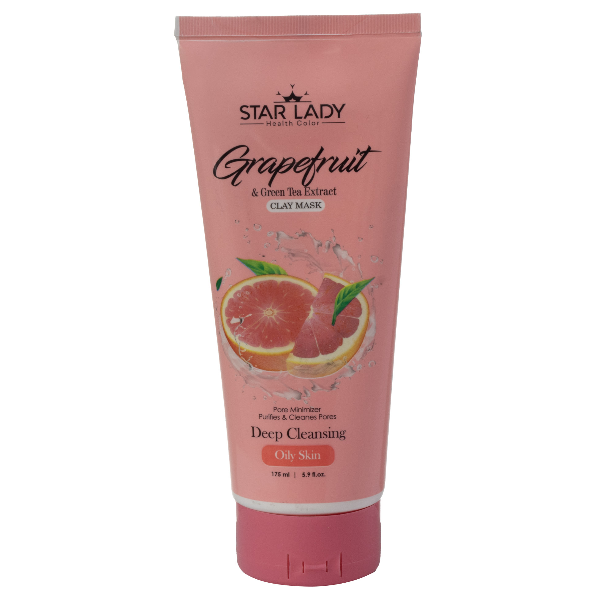 ماسک صورت استارلیدی مدل گریپ فروت و خاک رس چای سبز حجم 175 میلی لیتر