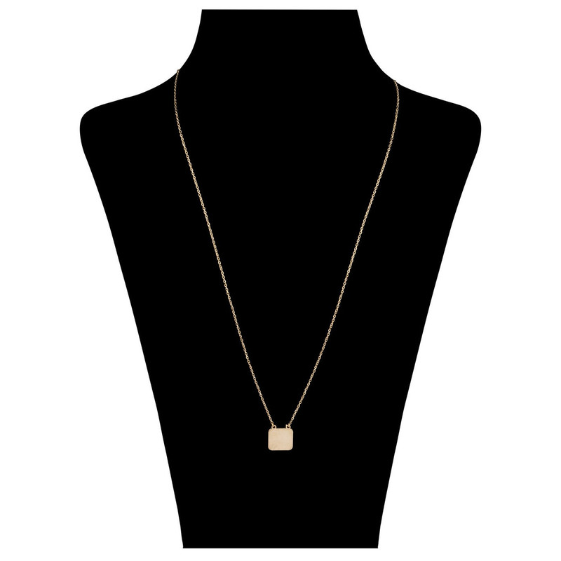 گردنبند طلا 18 عیار زنانه قیراط طرح مربع کد GH4081