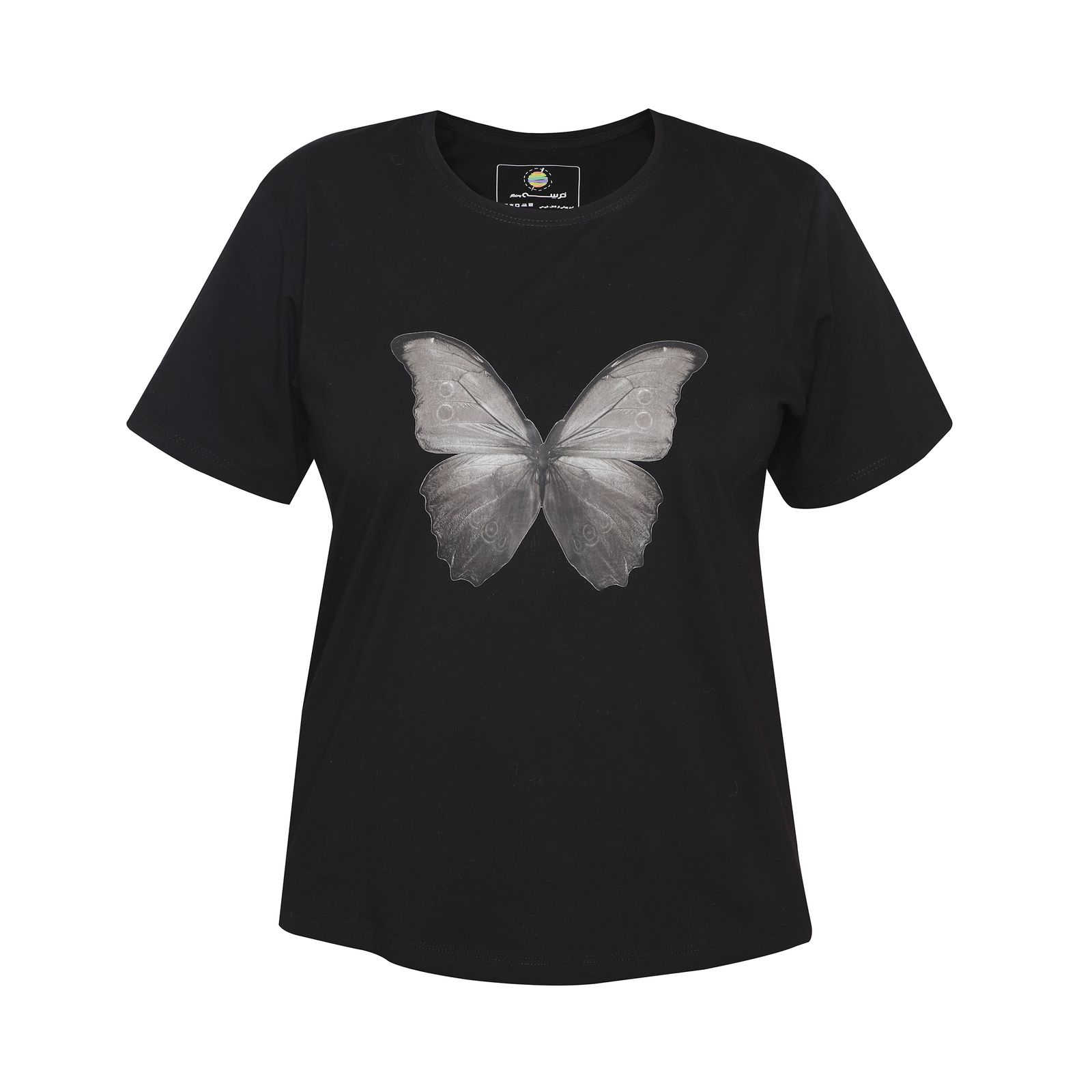 تی شرت آستین کوتاه زنانه ترسه به نگار طرح پروانه کد 180 -  - 1