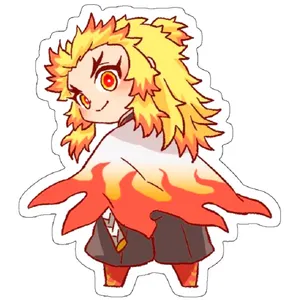 استیکر کالرگین مدل Kyōjurō Rengoku Chibi