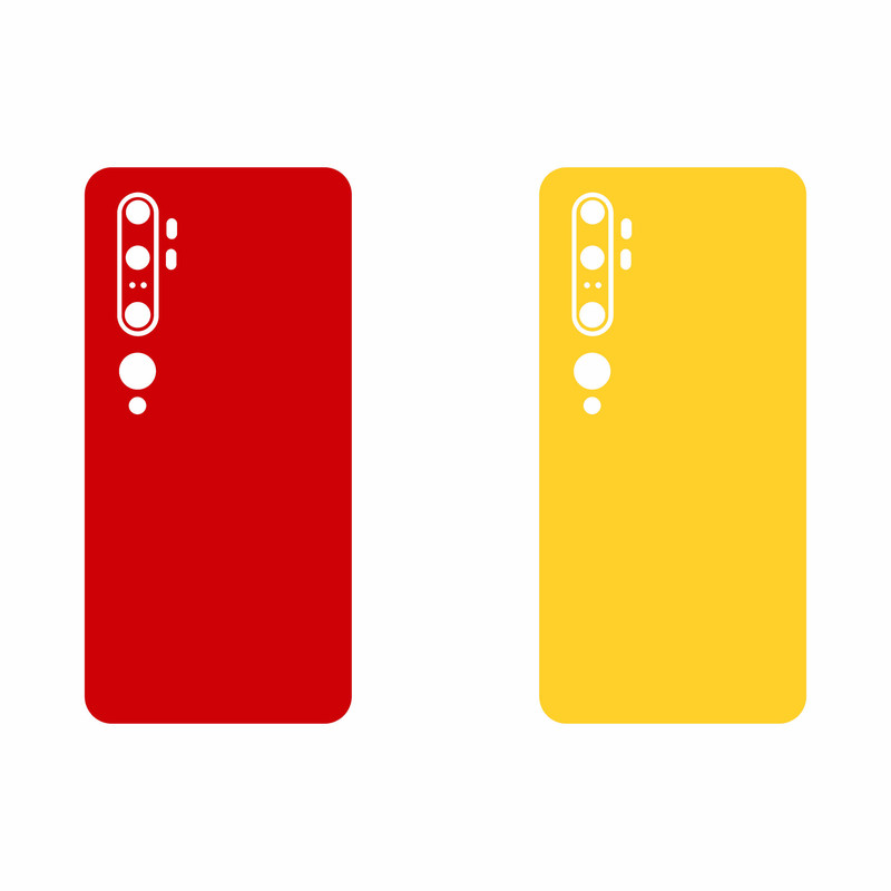 برچسب پوششی مدل X05-Yellow&Pink مناسب برای گوشی موبایل شیائومی Mi Note 10 Pro مجموعه دو عددی