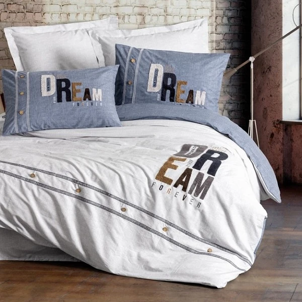 سرویس ملحفه یک نفره 4 تکه کاتن باکس مدل FOREVER GRI