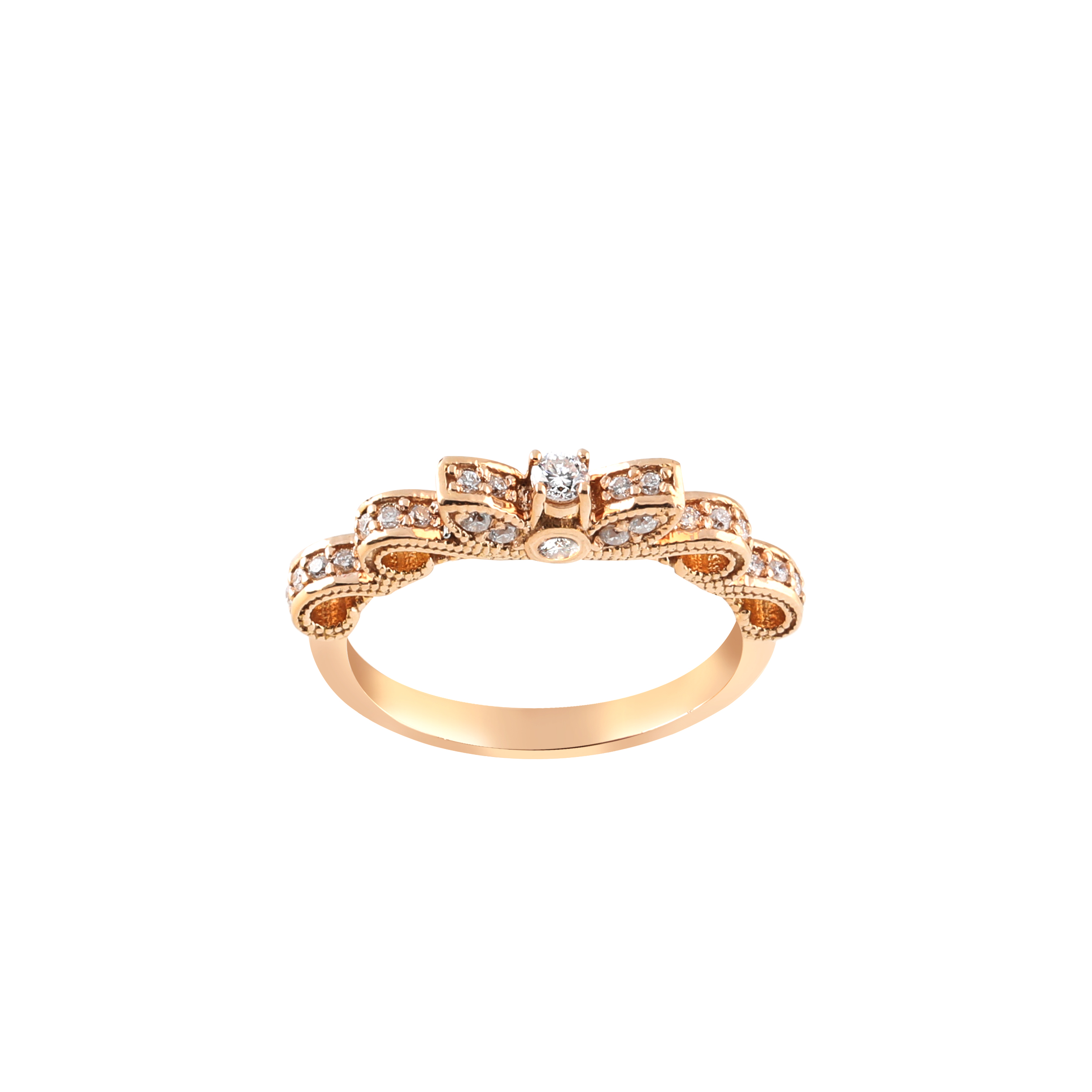 انگشتر طلا 18 عیار زنانه جواهری سروری مدل 12143