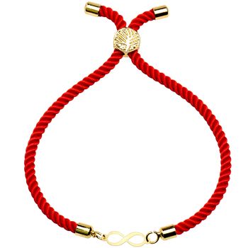 دستبند طلا 18 عیار زنانه کرابو طرح بینهایت مدل Kr1553