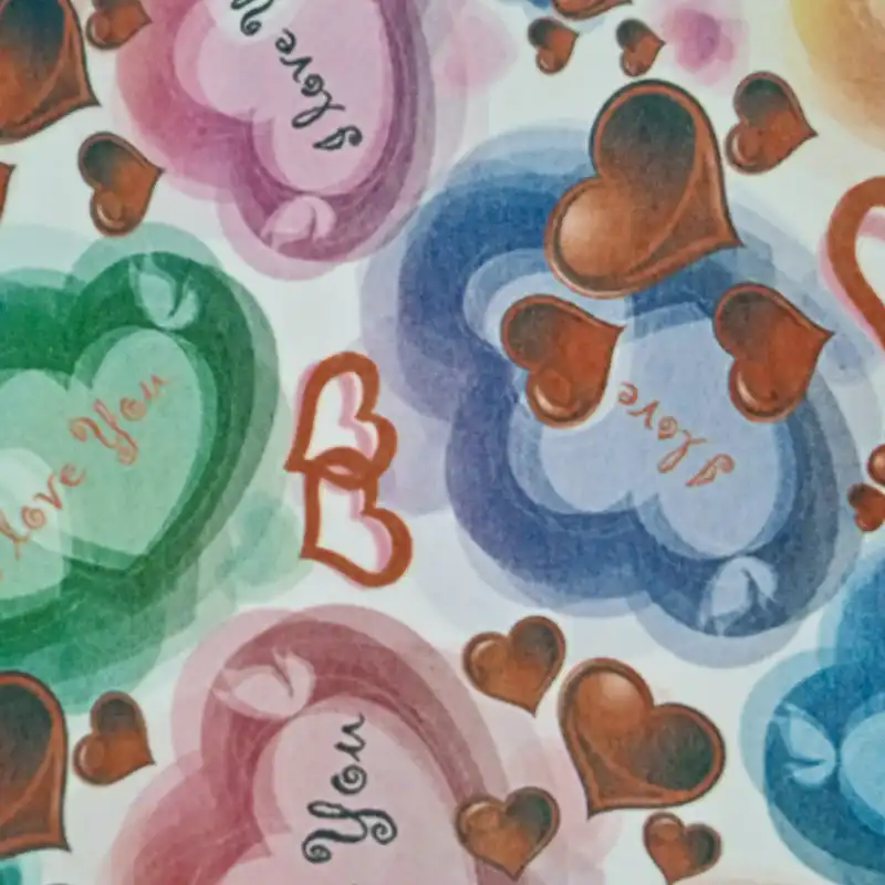 کاغذ کادو مدل قلبی مجموعه 5 عددی