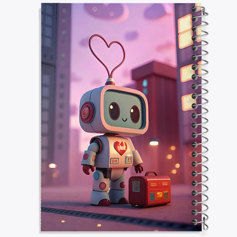 دفتر نقاشی 50 برگ خندالو طرح ربات بامزه کد F8046