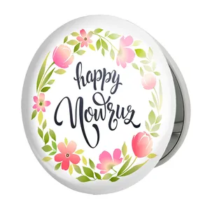 آینه جیبی خندالو طرح نوروز مدل تاشو کد 24586 