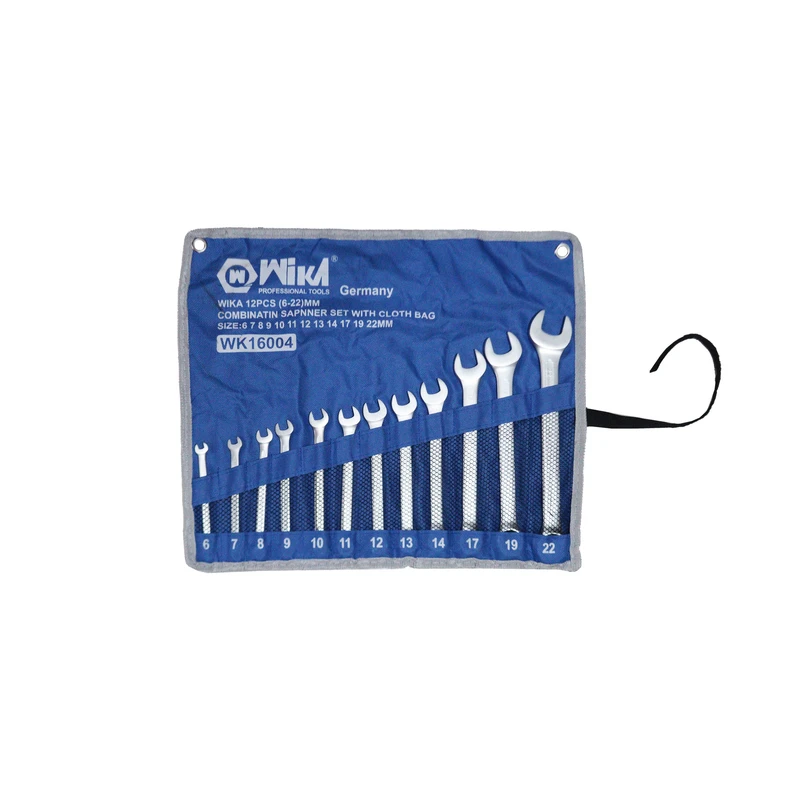 آچار یکسر تخت و یکسر رینگی ویکا مدل YP-WK16004-6/22MM مجموعه 12 عددی