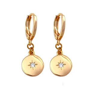 گوشواره زنانه ژوپینگ مدل سکه کد E4530