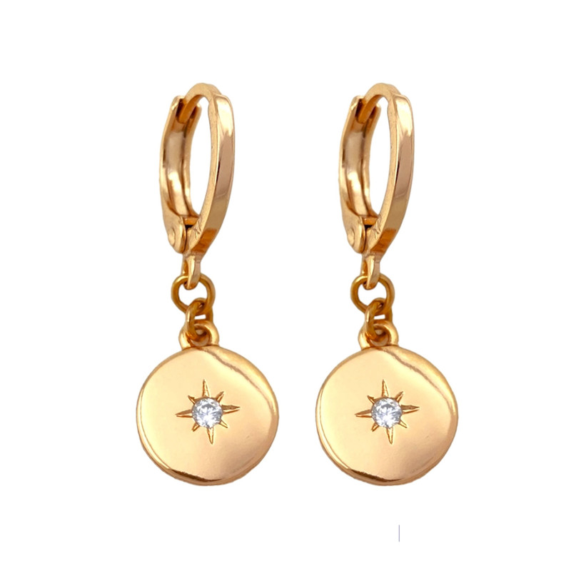 گوشواره زنانه ژوپینگ مدل سکه کد E4530