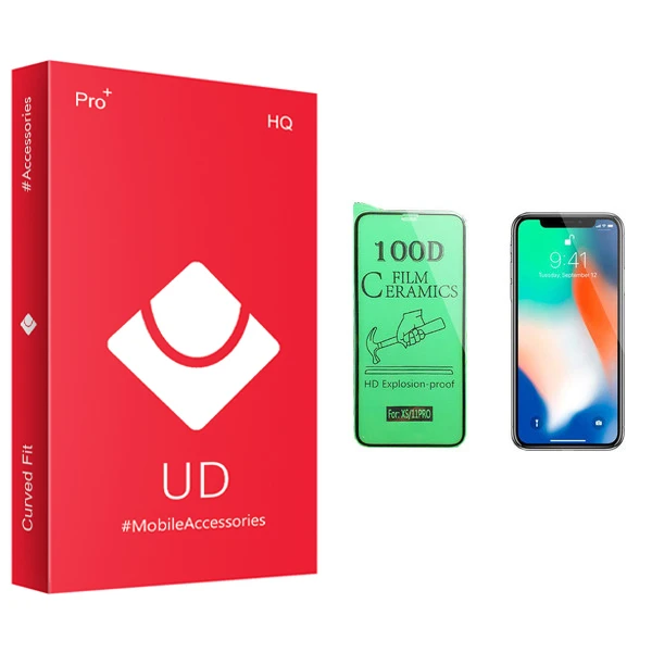 محافظ صفحه نمایش سرامیکی یو دی مدل +PRO مناسب برای گوشی موبایل اپل iPhone X