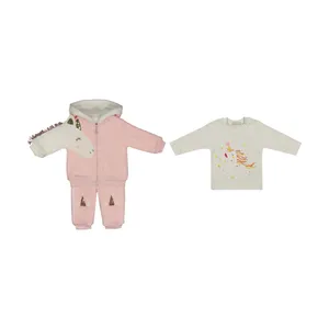 ست 3 تکه لباس نوزادی دخترانه فیورلا مدل 20529