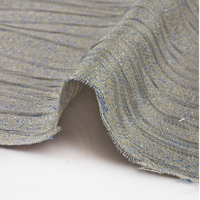  پارچه مانتو ژاکارد پلیسه درشت 020427