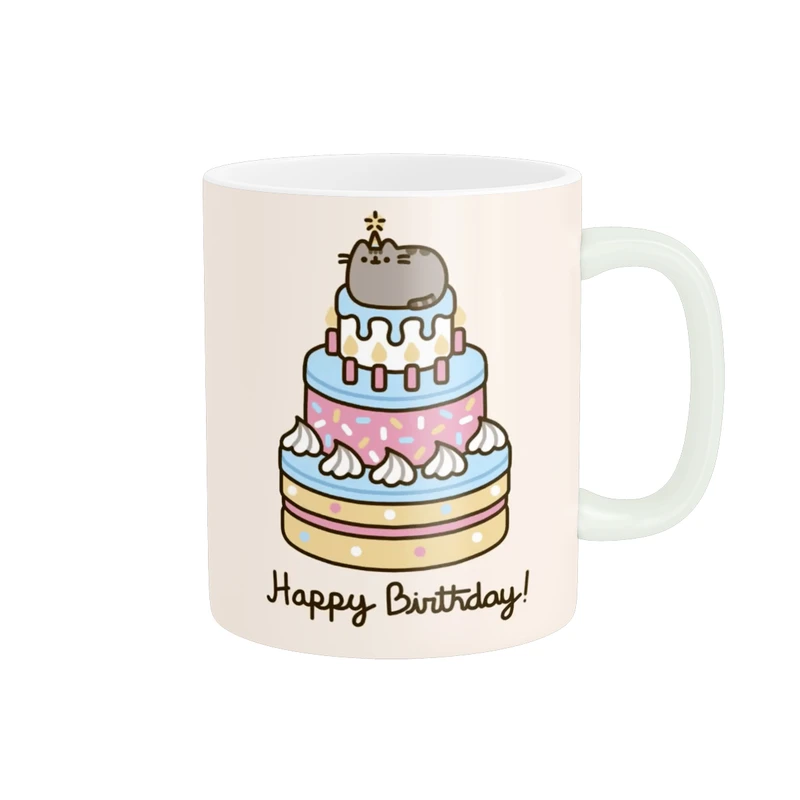 ماگ مدل  گربه پوشین تبریک تولد Happy Birthday کد  MG101