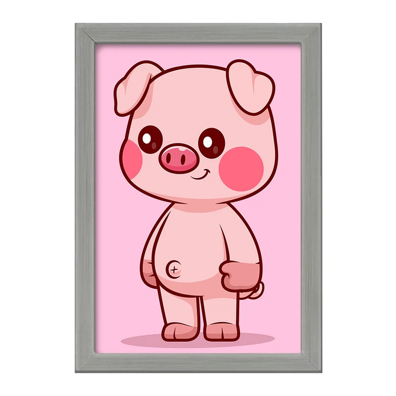 تابلو خندالو طرح حیوانات بامزه خوک کد 29703