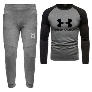 ست تی شرت و شلوار مردانه مدل 04081742 رنگ طوسی